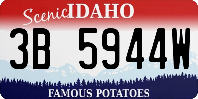 ID license plate 3B5944W