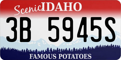 ID license plate 3B5945S