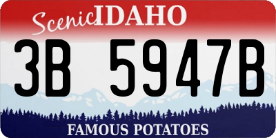 ID license plate 3B5947B