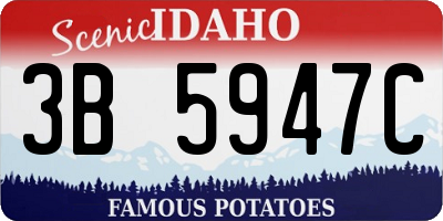 ID license plate 3B5947C