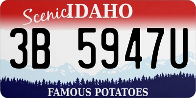 ID license plate 3B5947U