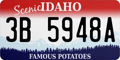 ID license plate 3B5948A
