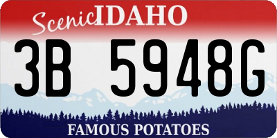 ID license plate 3B5948G