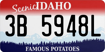 ID license plate 3B5948L
