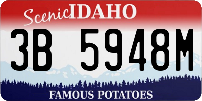ID license plate 3B5948M