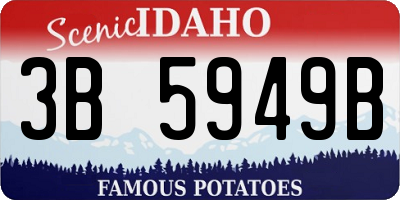 ID license plate 3B5949B