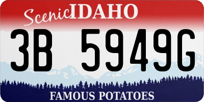 ID license plate 3B5949G