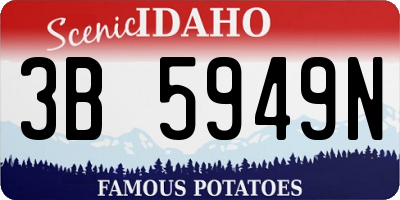 ID license plate 3B5949N