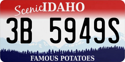 ID license plate 3B5949S