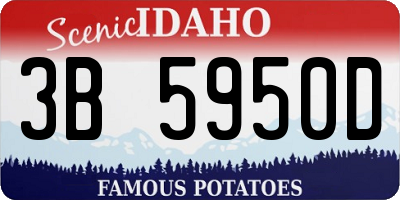 ID license plate 3B5950D