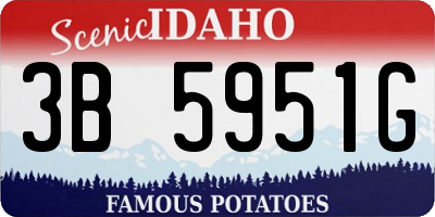 ID license plate 3B5951G