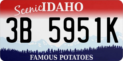 ID license plate 3B5951K