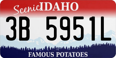 ID license plate 3B5951L