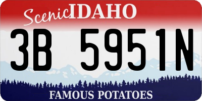 ID license plate 3B5951N