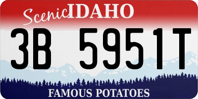 ID license plate 3B5951T
