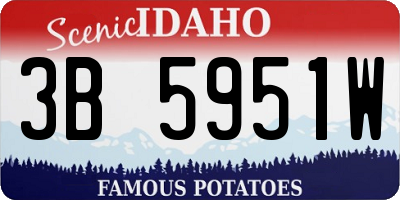 ID license plate 3B5951W