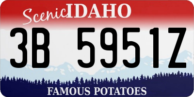 ID license plate 3B5951Z
