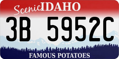 ID license plate 3B5952C