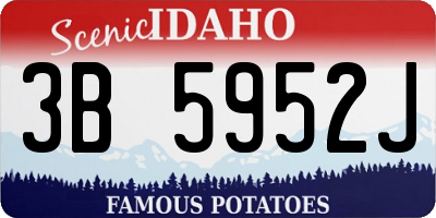 ID license plate 3B5952J