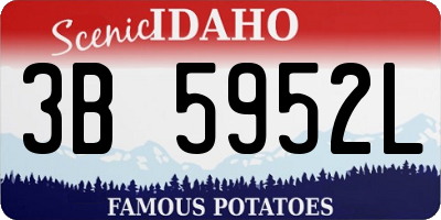 ID license plate 3B5952L