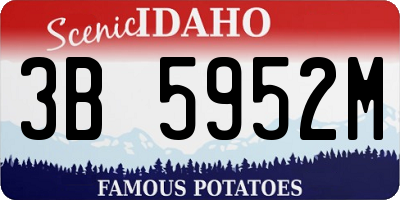 ID license plate 3B5952M