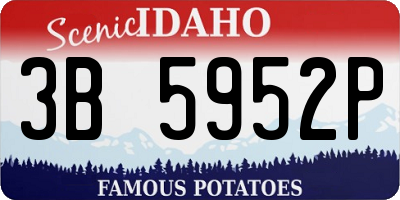 ID license plate 3B5952P