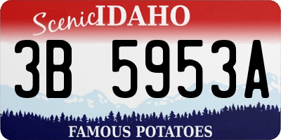 ID license plate 3B5953A