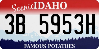 ID license plate 3B5953H
