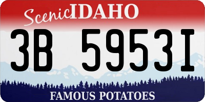 ID license plate 3B5953I