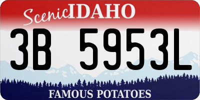 ID license plate 3B5953L