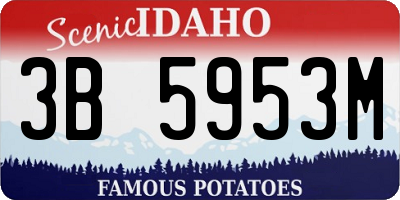 ID license plate 3B5953M