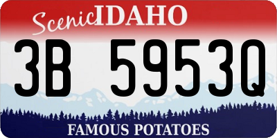 ID license plate 3B5953Q
