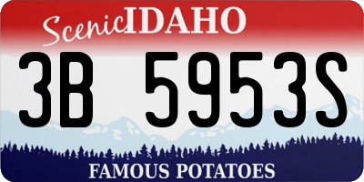 ID license plate 3B5953S
