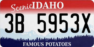 ID license plate 3B5953X