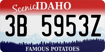 ID license plate 3B5953Z