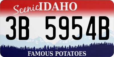 ID license plate 3B5954B