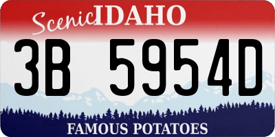 ID license plate 3B5954D