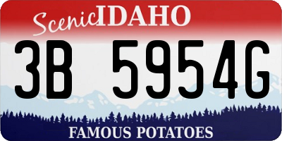 ID license plate 3B5954G
