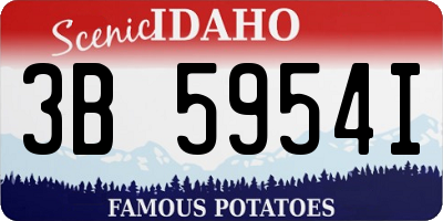 ID license plate 3B5954I