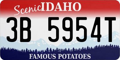 ID license plate 3B5954T