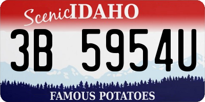 ID license plate 3B5954U