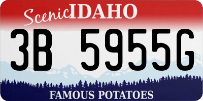 ID license plate 3B5955G