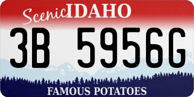 ID license plate 3B5956G
