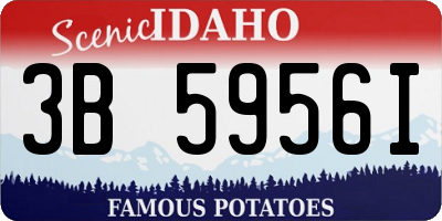 ID license plate 3B5956I