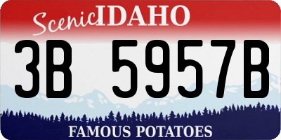ID license plate 3B5957B