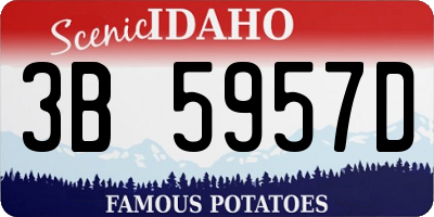 ID license plate 3B5957D