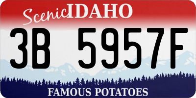 ID license plate 3B5957F
