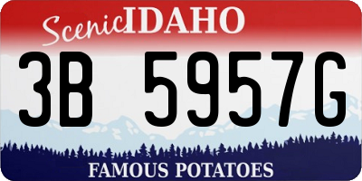 ID license plate 3B5957G