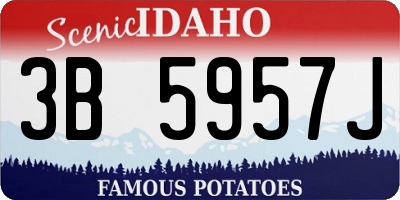 ID license plate 3B5957J