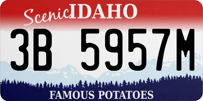 ID license plate 3B5957M